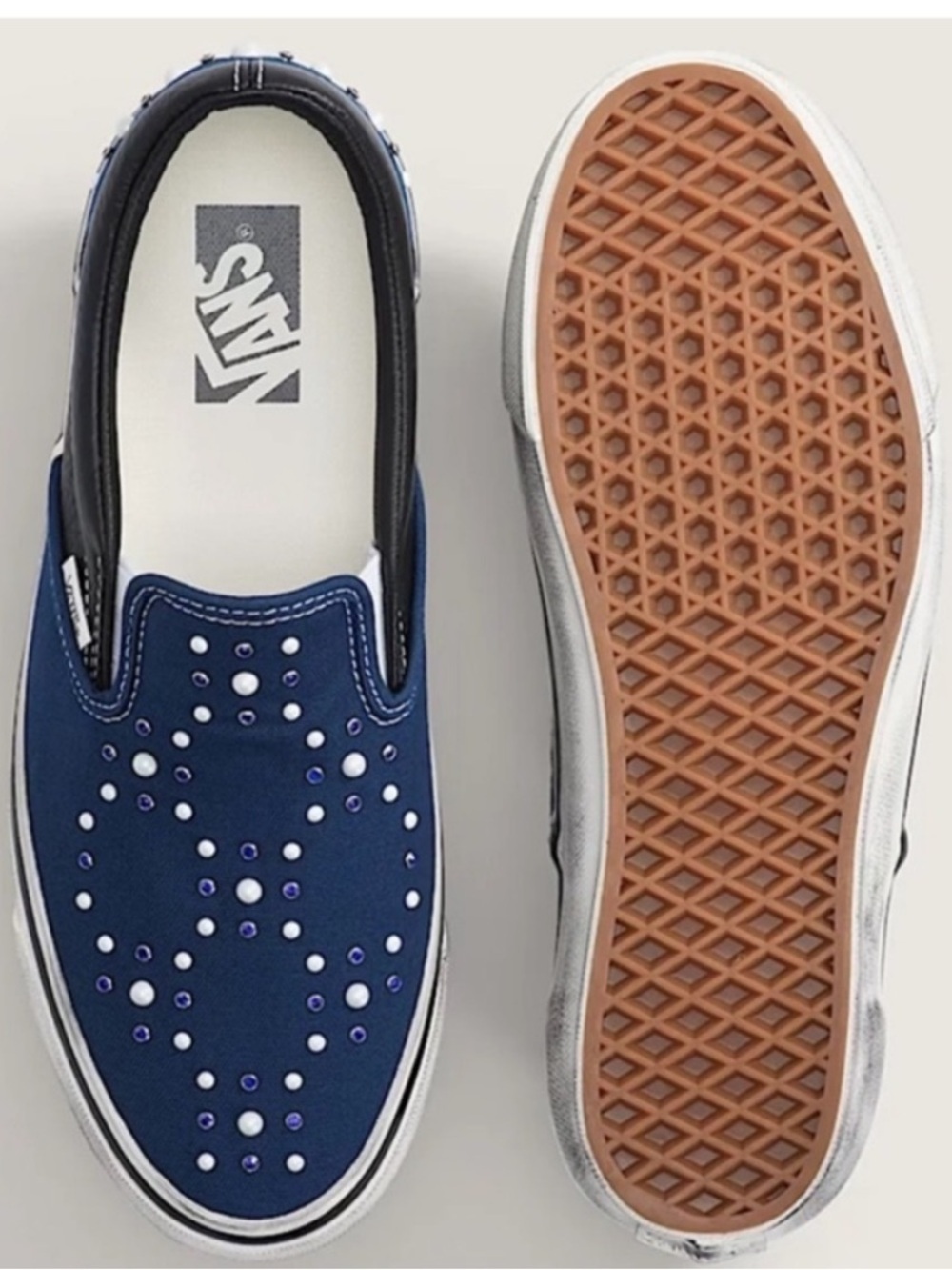 Vans Premium Classic 98 Slip-On Pearl Blue CNVS SNKRS Size 7.5 M 9/W NWB SOLDOUT